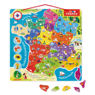 Puzzle magnétique : Carte de France JANOD