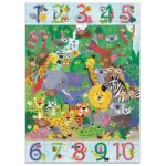 Puzzle géant : 1 à 10 Jungle DJECO