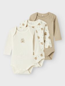 Lot de 3 bodys manches longues NAME IT