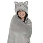 Couverture à capuche Chat LEGAMI