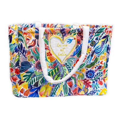 Grand cabas matelassé CARTES D’ART