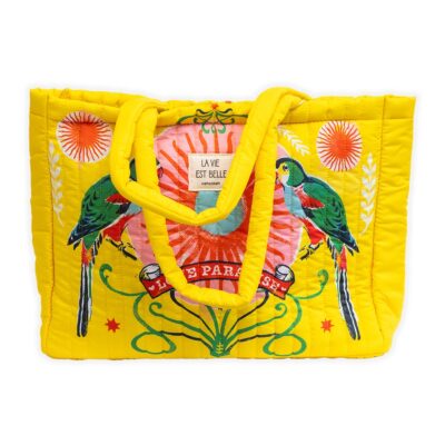 Grand cabas matelassé CARTES D’ART