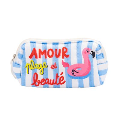Petite trousse matelassé Plage CARTES D’ART