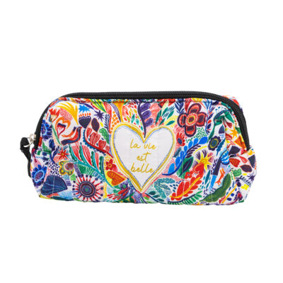 Petite trousse matelassé La vie est belle CARTES D’ART