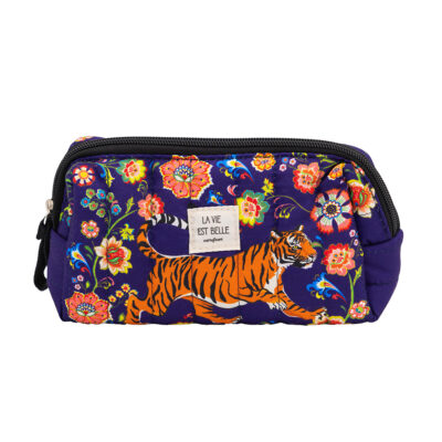 Petite trousse matelassé Tigre CARTES D’ART