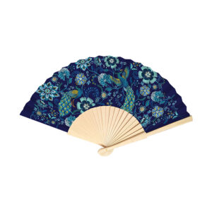 Eventail Paons bleus CARTES D’ART