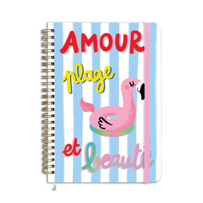 Carnet spirales A5 Plage CARTES D’ART