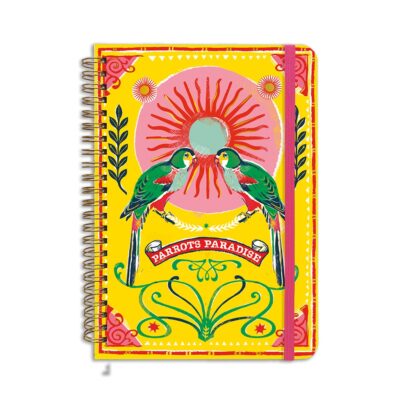 Carnet spirales A5 Perroquets CARTES D’ART