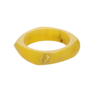 Bracelet jonc large en résine jaune LE PETIT SOUK