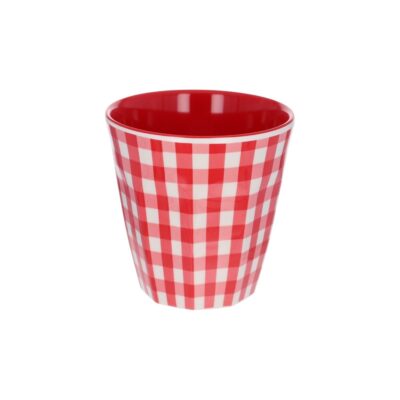 Grand verre en mélamine vichy LE PETIT ZOUK