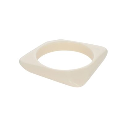 Bracelet jonc en résine carré écru LE PETIT SOUK