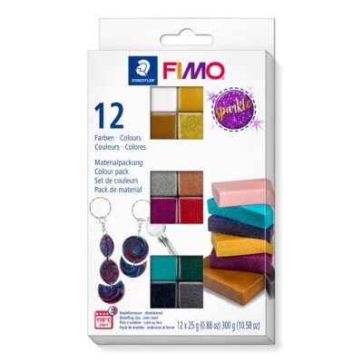 Kit 12 couleurs Pailleté FIMO