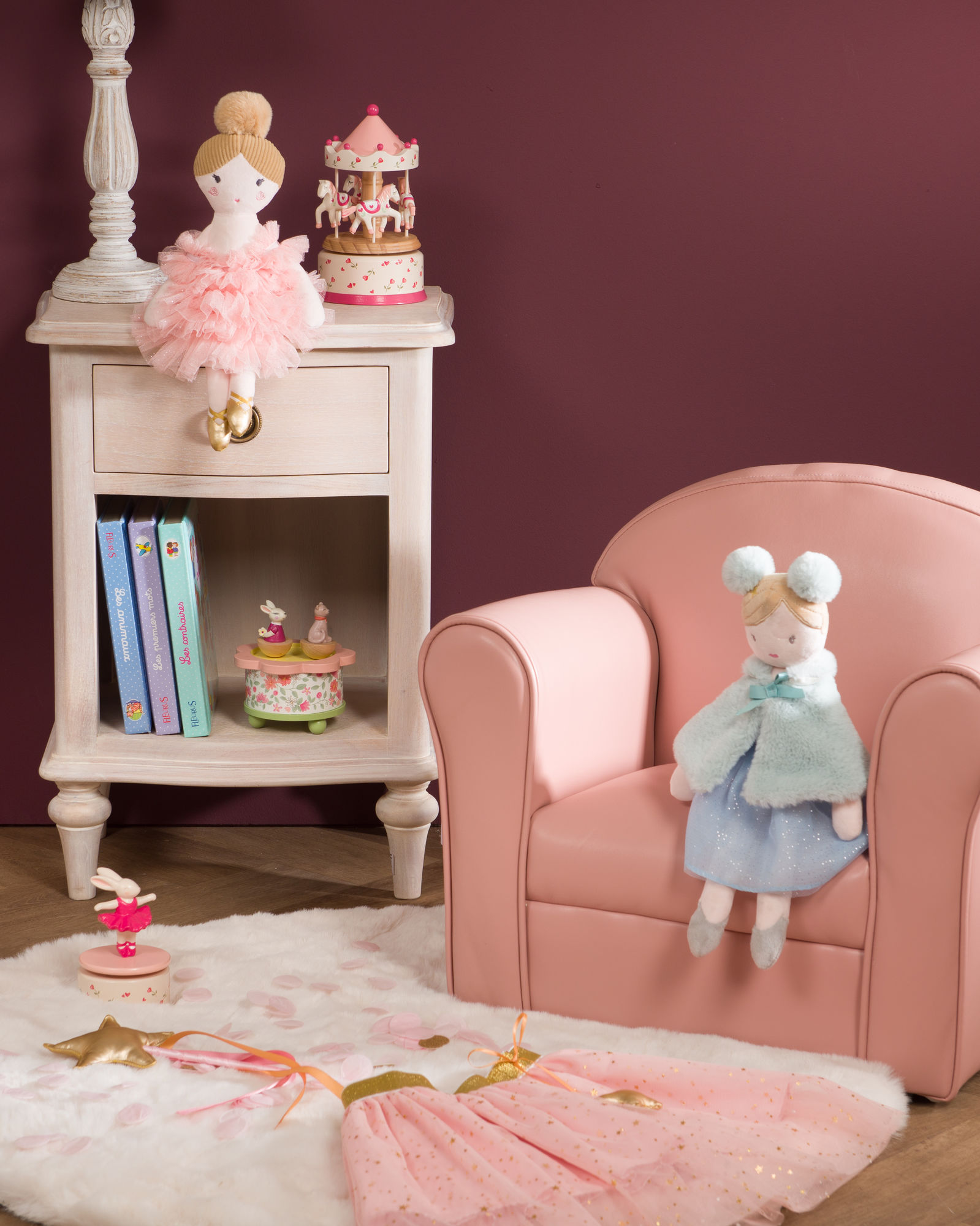 Fauteuil club rose – Image 3