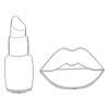 Emporte-pièces rouges à lèvres et lèvres - Thumbnail Image 2