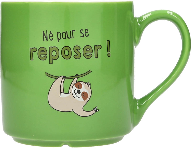 Mug "Né pour se reposer !" – Image 1