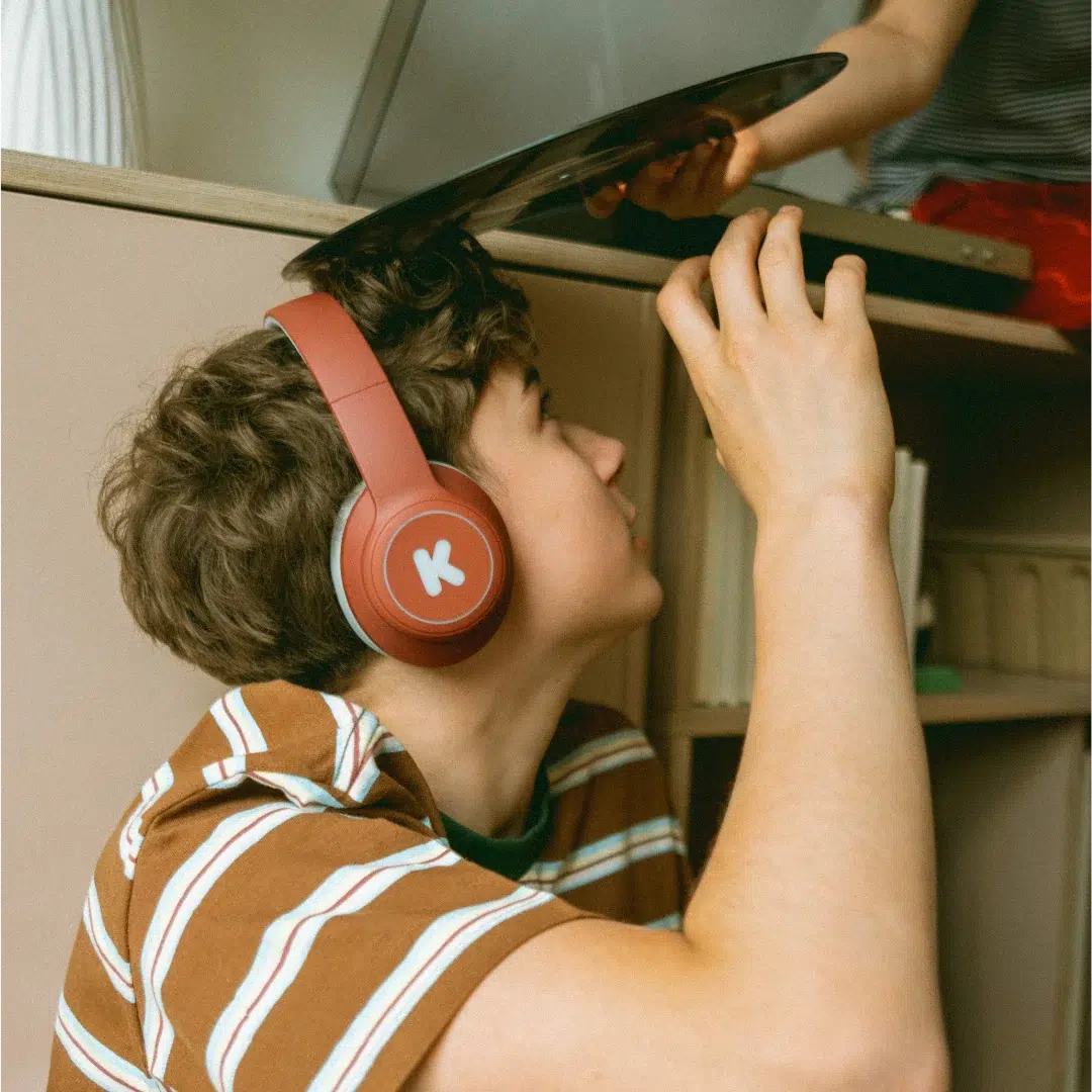 K-EARS Casque audio bordeau – Image 3