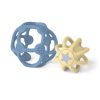 Lot de 2 balles sensorielles en silicone bleu et jaune - Thumbnail Image 2