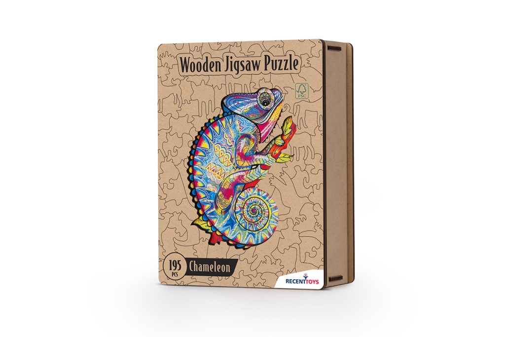 Puzzle en bois caméléon – Image 1