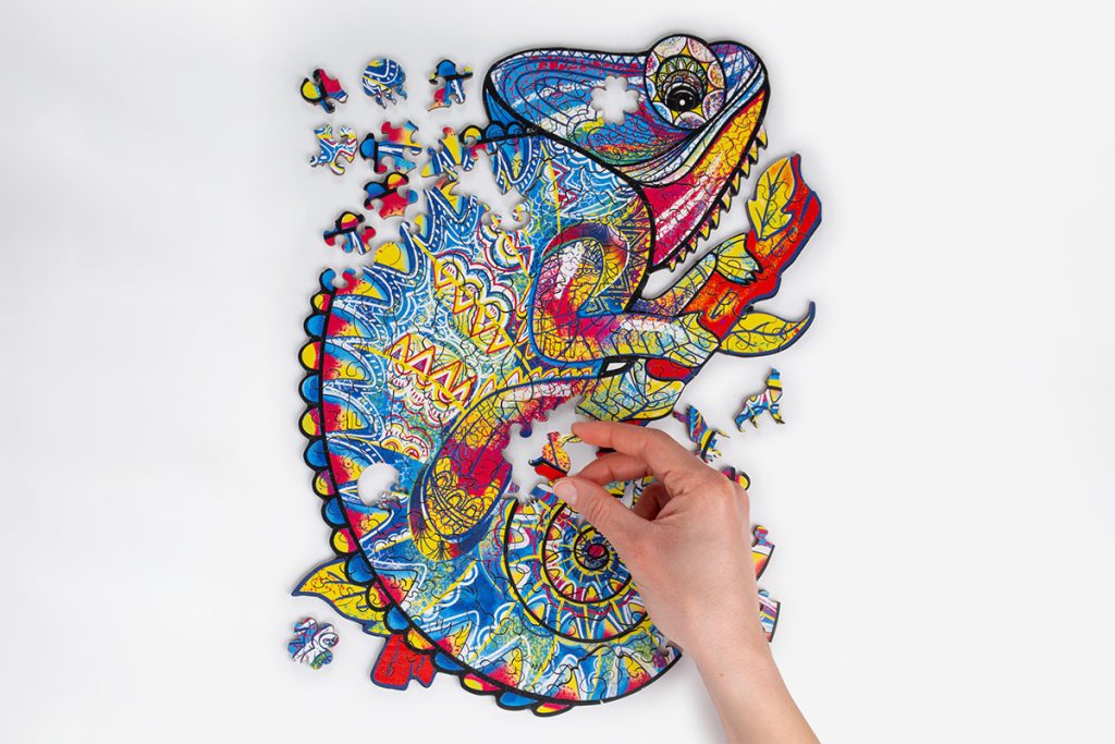 Puzzle en bois caméléon – Image 3