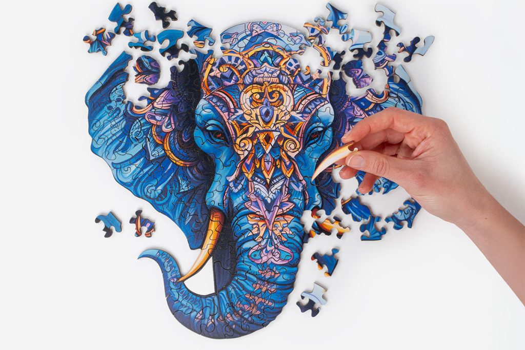 Puzzle en bois éléphant – Image 2