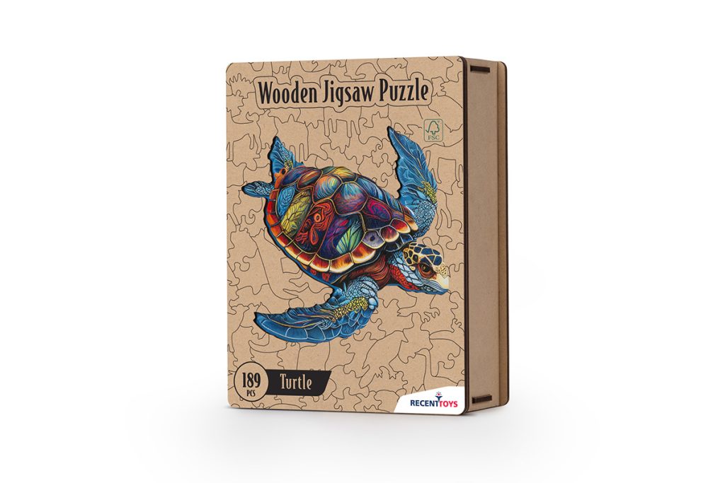 Puzzle en bois tortue – Image 1